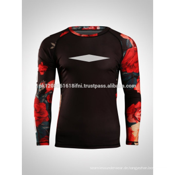 Hochwertiger, kundenspezifischer, sublimierter Neopren-Rashguard